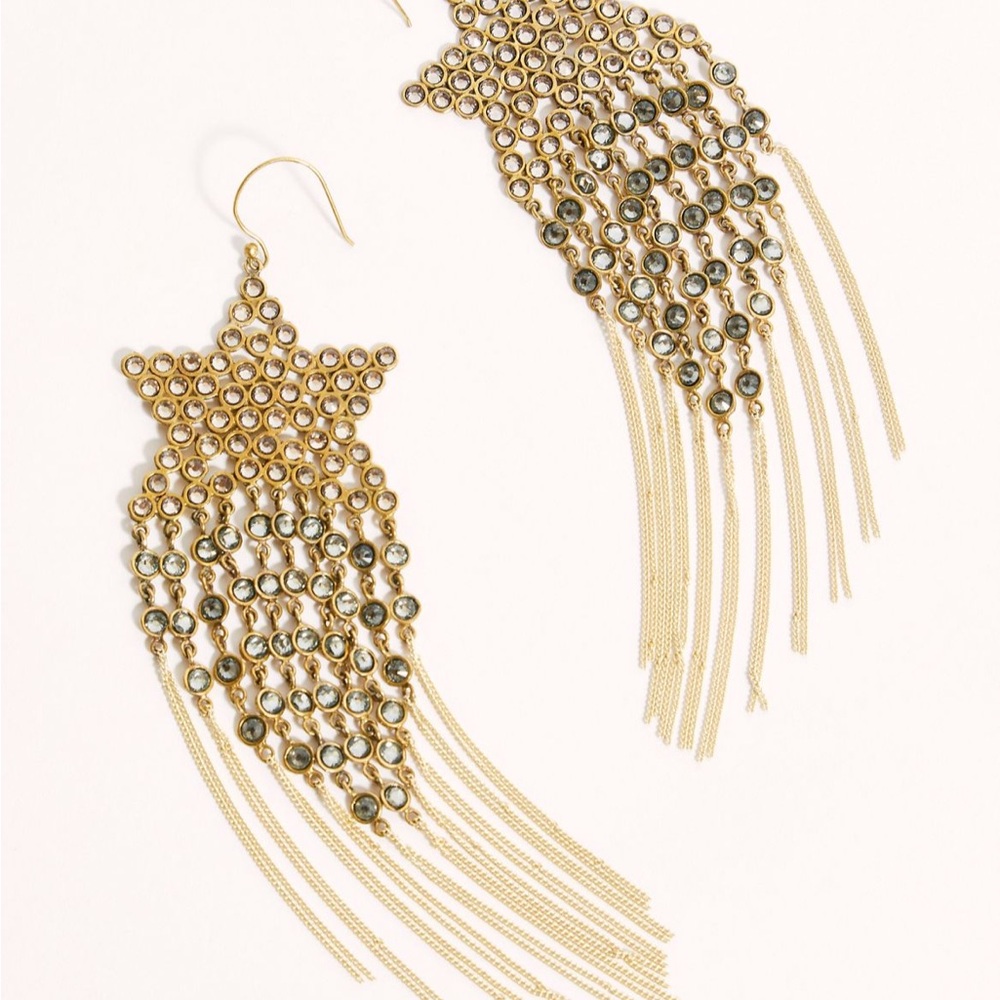 Lena Star Drop Earrings Free People